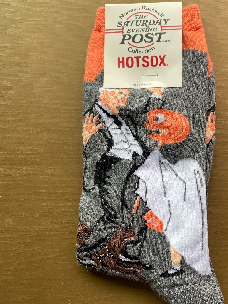 Nwt Hotsox Norman Rockwell The Saturday Evening Postcotton Socks Halloween Fall — image 2 of 4